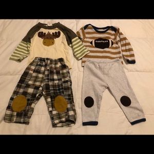 2 boutique boys 12 month outfits from Haute Baby